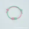 Pulsera de Amistad Trenzada de Dos Colores Línea Milán Tejida a Mano Pulsera para Mejor Amiga Pareja Estudiantes Hombres y Mujeres Pulsera Ajustable