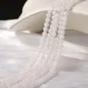Cuentas Sueltas de Mármol Blanco Grado A, Cuentas Redondas, Productos Semi-Terminados, Accesorios para Joyería Hecha a Mano DIY, Wholesale de Cuentas Redondas de Calcedonia Blanca