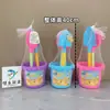 Brinquedo de Carrinho com Balde de Areia para Brincadeiras na Água e na Praia de Verão, Três Pá, Balde de Areia Conjunto de 8 Peças, Pá de Brinquedo para Crianças, Conjunto de Ampulheta