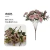 Buquê de Flores Artificiais com Contas de Romã e Rosa para Decoração de Casa, Flores de Mesa, Decoração Suave de Hotel, Arte Floral, Flores Artificiais Transfronteiriças