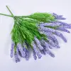 Lavanda de Espuma Simulada de Alta Gama, Flores Artificiales de Lavanda Estilo Pastoral de Campo de Jardín, Ramo de Flores Inmortales