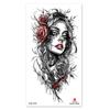 25 Novos Adesivos de Tatuagem Florais de Meio Braço Florais Tribais Animais Tigre Leão Europeus e Americanos