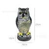 Muñeco de Cabeza Móvil Realista Búho Transfronterizo Repelente de Pájaros y Ratones para Jardín al Aire Libre Artesanía de Plástico Decoración Adorno HD