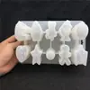 Molde de Silicone Animal de Desenho Animado com 10 Furos para Fazer Picolés Old Beijing, Sorvetes e Moldes de Sobremesa
