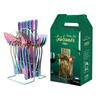 Vajilla transfronteriza nueva engrosada de acero inoxidable juego de 24 piezas chapado en oro 1010 cuchillo, tenedor y cuchara estante de almacenamiento juego de caja de regalo