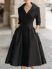 Moda Femenina Europea y Americana Nueva 2025 Amazon Shein Sitio Independiente Elegante Formal Ceñidor de Cintura Adelgazante Vestido para Mujer