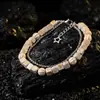 Pulsera de cuerda trenzada colorida de acero de titanio que no se decolora para hombre, pulsera de circón de lujo ligero de nicho de alta gama para mujer, joyería ajustable