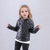 Jaqueta de Couro Infantil com Gola Alta, Moderna e Descolada, Roupa Externa Unissex para Primavera e Outono 2026, Jaqueta Estilosa Biker Moda Estilo Coreano, Atacado em Estoque