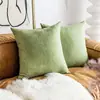 Fábrica directa al por mayor bolsa suave color sólido textura lino sofá sala de estar decoración funda de almohada de noche Oficina cintura