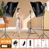 Luz de Fotografía de Alta Potencia Ruifutu 300W Led Luz de Relleno para Transmisión en Vivo Luz Suave Profesional de Estudio Fotográfico Bola de Luz Ambiental
