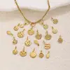 Accesorios de Joyería Chapados en Acero Inoxidable 18K Colgantes Ovalados Accesorios para Collares Hechos a Mano DIY Colgantes de Joyería Venta al por Mayor