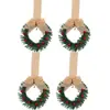 Corona Navideña Mini Transfronteriza de Amazon Cinta de Lazo Anillo para Colgar en Armario Decoración del Hogar Decoración de Ventana Corona