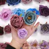 64 Colores Calientes Lavanda de Temu Cabezas de Rosa de Simulación Flor para Pasador de Pelo DIY Flor de Jardín Hecha a Mano Bolsa de Materiales de Enredadera