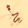 Piercing para el ombligo con forma de calavera y rosa de diamante para fiesta de Halloween, joyería para piercing en el ombligo, comercio electrónico transfronterizo