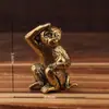 Adornos de Latón Mono Pequeño Mono Durazno Adornos Mono Dorado Chino Artesanías Creativas Adornos de Latón Mono Durazno