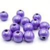 Cuentas de Madera Coloridas de 16 mm Cuentas de Madera Coloridas Puras Pintura al Agua Madera de Loto Cuentas Redondas Abalorios Decoración del Hogar Accesorios de Joyería DIY