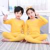Traje de terciopelo para niños lijado de doble cara cálido otoño dos piezas color sólido lunares color sólido otoño e invierno pijama