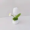 Planta de Tulipán Cerrado Tejida a Crochet con Lana Terminada Hecha a Mano Transfronteriza Ramo de Simulación Decoración del Hogar Regalo de Año Nuevo