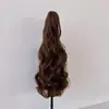 Peruca Rabo de Cavalo Europeia e Americana Mais Vendida para Mulheres, Cabelo Longo Cacheado, Estilo Presilha, Ondas Grandes, Peruca de Rabo de Cavalo para Festa de Festival