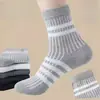 Calcetines para Hombre, Primavera, Verano y Otoño, Calcetines de Media Pantorrilla, Calcetines Deportivos Rayados, Calcetines Versátiles de Moda, Calcetines de Algodón para Adolescentes y Estudiantes, Transpirables y Absorbentes del Sudor