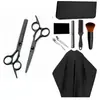 Venta al por mayor de fábrica juego de tijeras para cortar el pelo de 6 pulgadas tijeras profesionales dentadas tijeras finas para salón de belleza tijeras finas de gama media