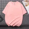 Camiseta de Verano Unisex de Manga Corta, Algodón Puro de 300g, Corte Holgado, Amigable con la Piel, Cómoda, Gruesa, Moderna, Versátil, Camiseta Base