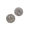 Pendientes Redondos con Tachuelas de Diamante Más Vendidos Transfronterizos, Pendientes de Zirconia de Moda Nuevos para Mujer Europeos y Americanos Transfronterizos, Joyería para Orejas para Regalar