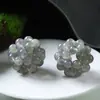 Brincos de Pedra Natural Pulseira Colar Corrente para Celular Contas Bola de Cristal Bola de Flor Acessórios de Joias DIY Cristal Tecido