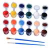 Kit de pigmento acrílico infantil 12 cores 6 unidas estudantes pintura artística boneca de gesso pintada tira de tinta em estoque
