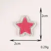 Parche Bordado de Estrella de Cinco Puntas y Corazón en Colores Macaron, Parche Autoadhesivo DIY, Pegatina de Tela para Ropa, Bolsos y Diarios, Lindo