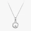Collar de Plata S999 Espejo de Mobius para Mujer Lujo Ligero Nicho Gama Alta Cadena para Clavícula de Novia Cumpleaños