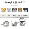Clavos Redondos con Punta de Cobre de Cuatro Puntas de Venta Caliente, Clavos Metálicos con Punta Estilo Punk, Remaches Decorativos para Zapatos, Botas y Artículos de Cuero, Suministro Mayorista