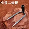 Rastrillo Agrícola para Deshierbar Cacahuates, Herramienta para Aflojar la Tierra, Rastrillo de Acero, Rastrillo Multidentado, de Dos Dientes, de Tres Dientes, de Cuatro Dientes, para Cavar y Voltear la Tierra