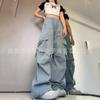 Verano 2026 Nuevo Estilo Americano Lavado Moda Tendencia Holgado Casual Pantalones Estilo Japonés Tendencia Versátil Pantalones Cargo para Mujer