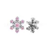 Pendientes de Copo de Nieve de Aleación de Titanio F136 Incrustados con Circonita 5A Joyería de Barra Plana con Rosca Interna G23 Pernos para Labio Pernos para Cartílago