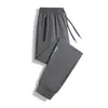 Pantalones de Hielo de Seda de Verano para Hombre Elásticos Ligeros Deportivos de Secado Rápido Transpirables Casuales Frescos Rectos Talla Extra