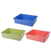 Caixa de Areia Retangular Semifechada para Gatos, Vaso Sanitário para Gatos, Acompanha Pá para Areia de Gato, Suprimentos de Limpeza para Pets, Antiodor, Anti-Areia, Fácil de Limpar