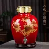 Jarras de Vino Cerámicas de Jingdezhen, Vasijas de Vino, Latas de Vino, Latas de Aceite de Colza 10kg 20kg 30kg 25kg Latas Selladas con Grifos