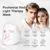 Mascarilla de Belleza de Luz Roja y Azul LED de Amazon Mascarilla de Rejuvenecimiento con Fotones en Casa Instrumento de Belleza Fototerapia Portátil Lámpara de Fila Grande
