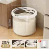 2026 Novo Recipiente Selado à Prova de Umidade para Arroz Caixa de Armazenamento de Arroz de Grau Alimentício Lixeira de Armazenamento à Prova de Insetos Balde de Armazenamento de Grãos Recipiente Doméstico para Farinha