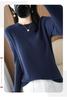 Suéter Feminino Elegante de Gola Redonda para Emagrecer Suéter Feminino Versátil para Primavera e Outono Novo Estilo Suéter Solto Manga Longa Camiseta Básica
