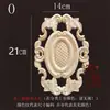 Talla de Madera Dongyang Madera Maciza Estilo Europeo Cabeza de Puerta de Madera Flor Redonda Calcomanía Decorativa Marco de Espejo de Puerta Flor de Madera Fondo Ovalado Adorno Relieve