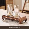 Juego de copas de vino blanco con lámina de oro para el hogar, separador de vino, vitrina de madera maciza de doble capa, caja de almacenamiento, una copa, copa bala, juego de vino