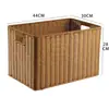 Grande cesta de armazenamento com trama semelhante ao rattan, no estilo INS da moda, perfeita para organizar armários e guarda-roupas, e para armazenamento simples na sala de estar