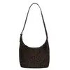 Bolso de Lona Camuflaje Casual Retro para Mujer Otoño 2025 Nuevo Gamuza Moda Alta Calidad Bolso de Hombro Cruzado