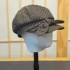Gorra octagonal de estilo francés con lazo de lunares para mujer, hace que la cara se vea más pequeña, gorra de boina versátil, boina de pintor artística y moderna