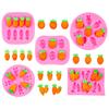 Mini Zanahoria de Silicona Molde Chocolate Helado Pastel Horneado Decoración Accesorios Juguete de Comida Verduras
