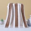Toalha de Coral Fleece com Listras Largas, Absorvente, Acabamento nas Bordas, Toalha de Rosto Unissex, Toalha de Banho Listrada, Toalha para Secar Cabelo, Uso Doméstico Temu