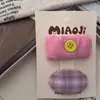 Nuevo par de pinzas para el pelo de niños con lazo a cuadros pinza para el pelo pinza lateral pinza para el flequillo