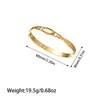 Pulsera Transfronteriza Europea y Americana Nuevo Estilo Ins Acero de Titanio Pulsera de Moda Simple Chapada en Color Oro 18K Resistente al Desgaste En Stock Venta al por Mayor